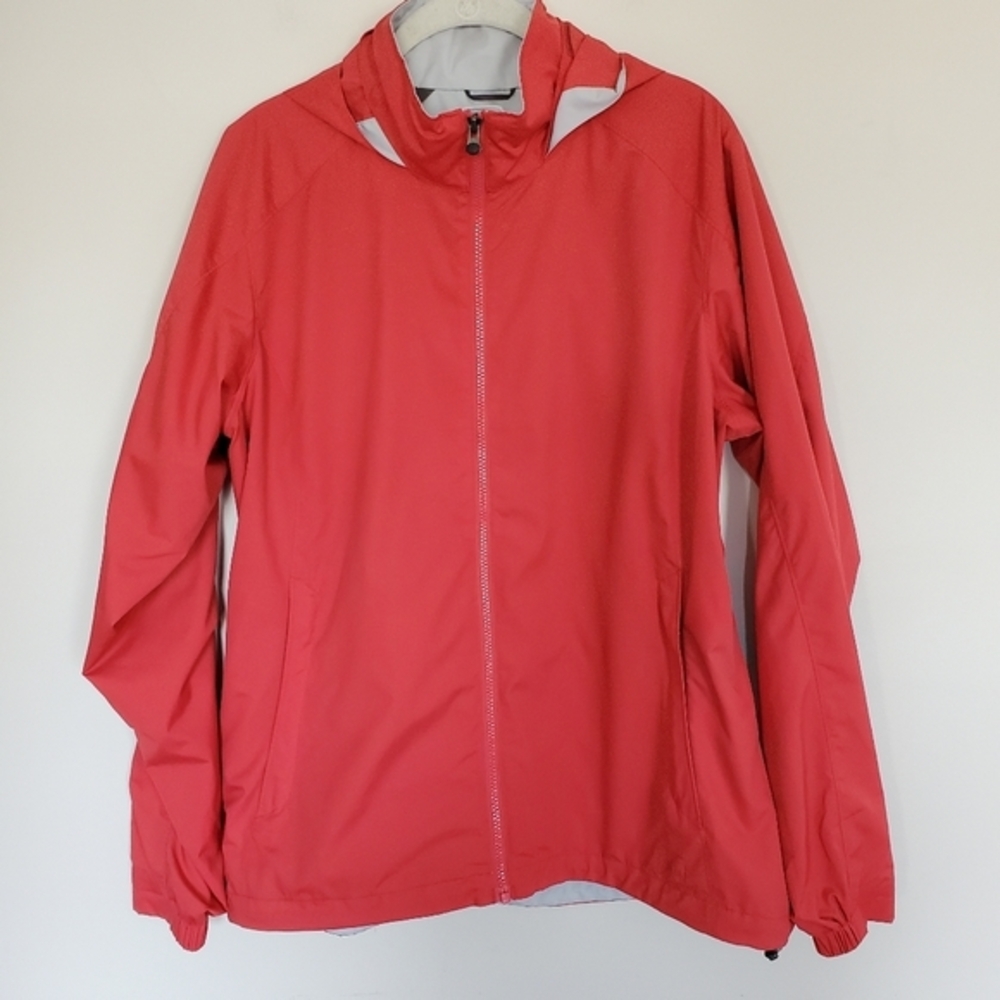 REI Allweather Windbreaker Jacket Wind And Water Resistant  Stowaway Hood Xl